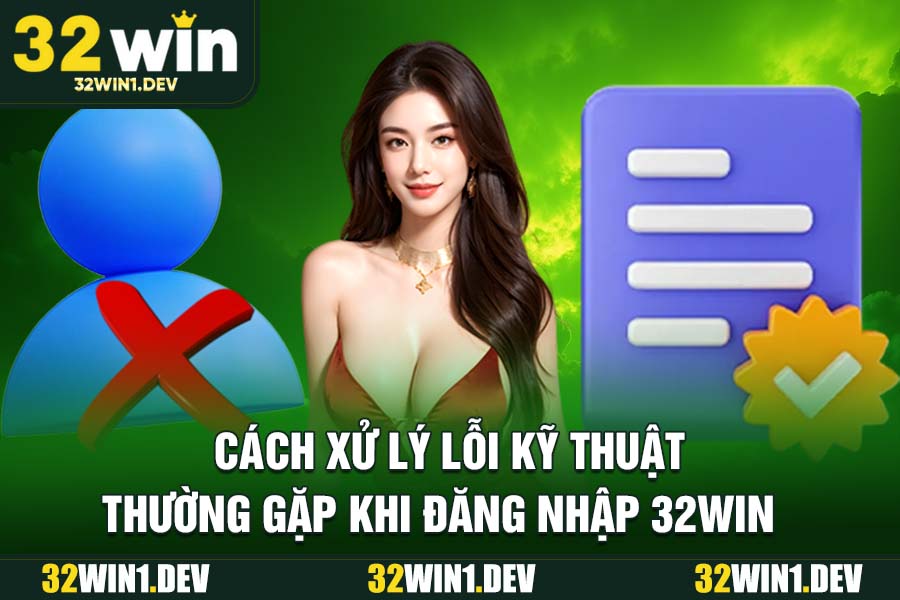 Cách Xử Lý Lỗi Kỹ Thuật Thường Gặp Khi Đăng Nhập 32WIN