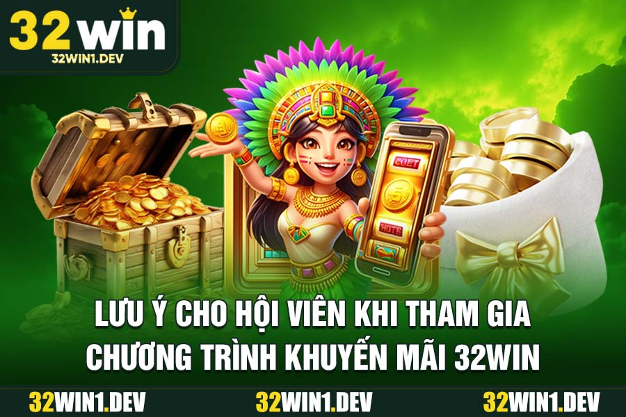 Lưu ý cho hội viên khi tham gia chương trình khuyến mãi 32WIN